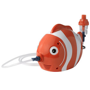 Fish Pediatric Compressor Nebulizer with Reusable and Disposable Neb Kits